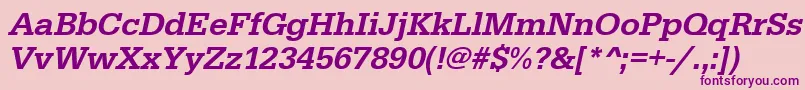 UrwegyptiennetmedOblique Font – Purple Fonts on Pink Background