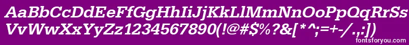 フォントUrwegyptiennetmedOblique – 紫の背景に白い文字