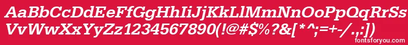 UrwegyptiennetmedOblique Font – White Fonts on Red Background