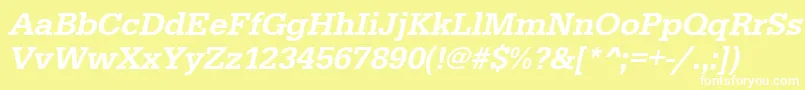 UrwegyptiennetmedOblique Font – White Fonts on Yellow Background