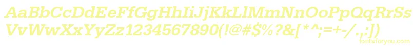Шрифт UrwegyptiennetmedOblique – жёлтые шрифты