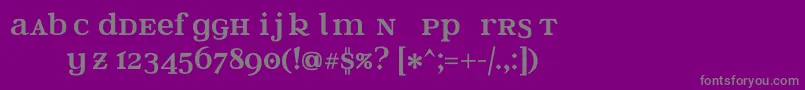 Waterst2-Schriftart – Graue Schriften auf violettem Hintergrund