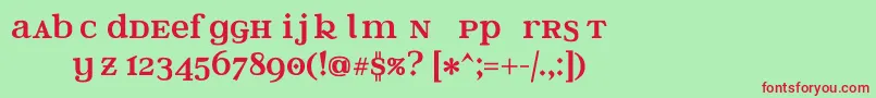 Waterst2 Font – Red Fonts on Green Background