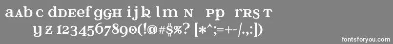 フォントWaterst2 – 灰色の背景に白い文字