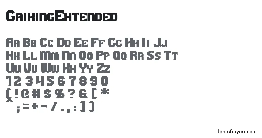 GaikingExtended-fontti – aakkoset, numerot, erikoismerkit