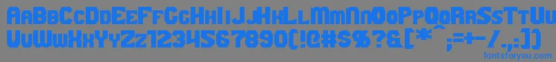GaikingExtended Font – Blue Fonts on Gray Background