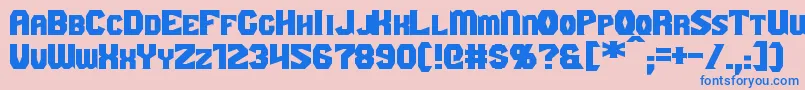 GaikingExtended Font – Blue Fonts on Pink Background