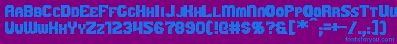 GaikingExtended Font – Blue Fonts on Purple Background