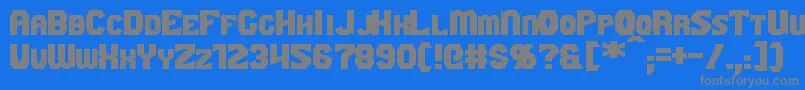 GaikingExtended Font – Gray Fonts on Blue Background
