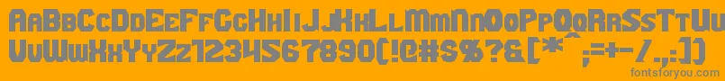 GaikingExtended Font – Gray Fonts on Orange Background