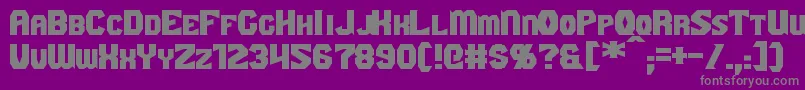GaikingExtended Font – Gray Fonts on Purple Background