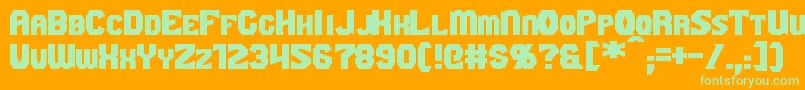 GaikingExtended Font – Green Fonts on Orange Background