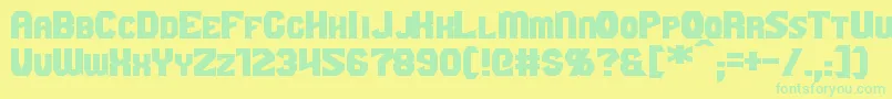 GaikingExtended Font – Green Fonts on Yellow Background