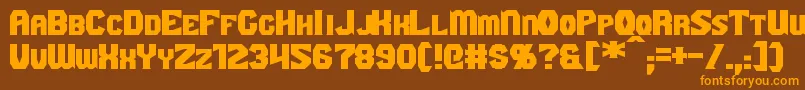GaikingExtended Font – Orange Fonts on Brown Background