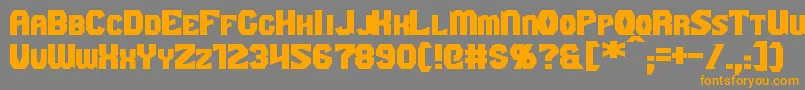 GaikingExtended Font – Orange Fonts on Gray Background