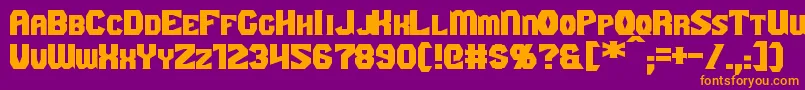 GaikingExtended Font – Orange Fonts on Purple Background