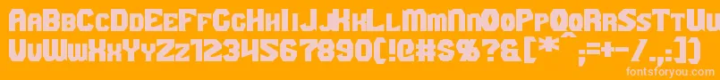 フォントGaikingExtended – オレンジの背景にピンクのフォント