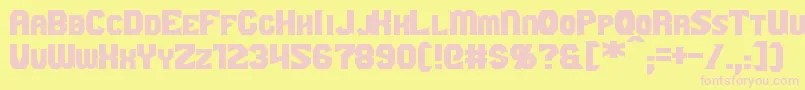 GaikingExtended Font – Pink Fonts on Yellow Background