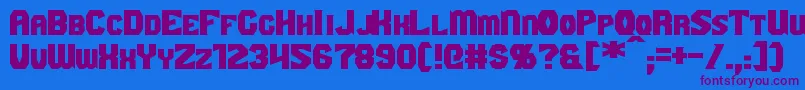 GaikingExtended Font – Purple Fonts on Blue Background
