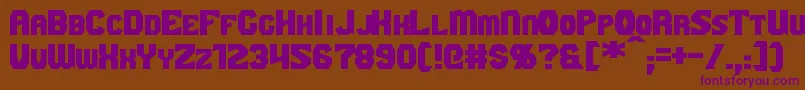 GaikingExtended Font – Purple Fonts on Brown Background