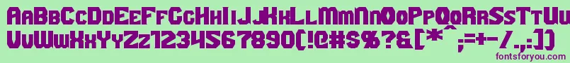 GaikingExtended Font – Purple Fonts on Green Background