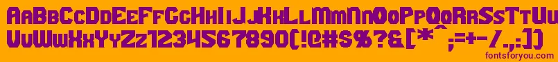 GaikingExtended Font – Purple Fonts on Orange Background