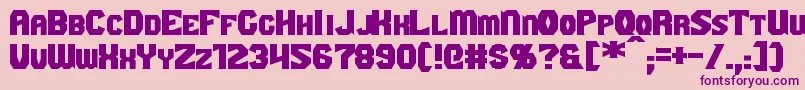 GaikingExtended Font – Purple Fonts on Pink Background