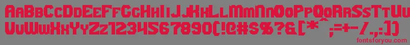 GaikingExtended-Schriftart – Rote Schriften auf grauem Hintergrund
