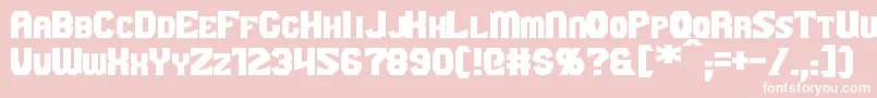 GaikingExtended Font – White Fonts on Pink Background