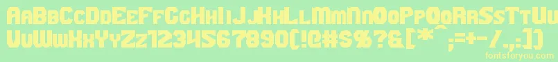 GaikingExtended Font – Yellow Fonts on Green Background