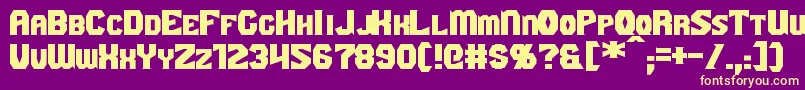 GaikingExtended Font – Yellow Fonts on Purple Background