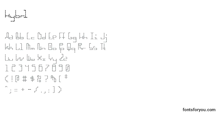 Hybrlフォント–アルファベット、数字、特殊文字