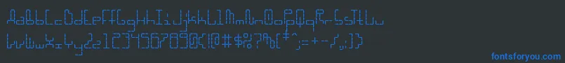 Hybrl Font – Blue Fonts on Black Background