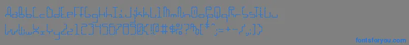 フォントHybrl – 灰色の背景に青い文字