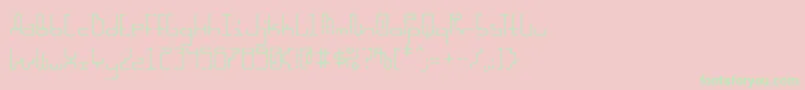 Hybrl Font – Green Fonts on Pink Background