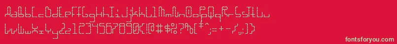 フォントHybrl – 赤い背景に緑の文字