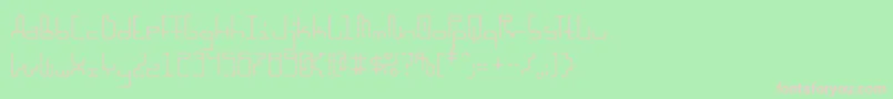 Hybrl Font – Pink Fonts on Green Background