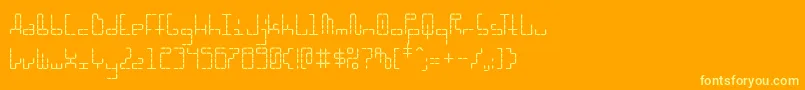 フォントHybrl – オレンジの背景に黄色の文字