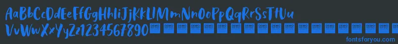 CosmicRaysDemo Font – Blue Fonts on Black Background