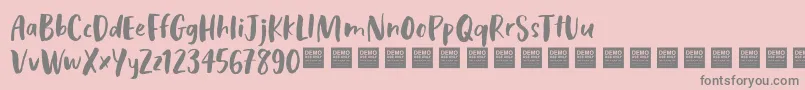 CosmicRaysDemo Font – Gray Fonts on Pink Background