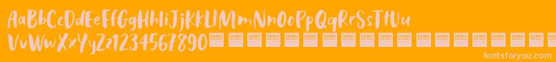 CosmicRaysDemo Font – Pink Fonts on Orange Background