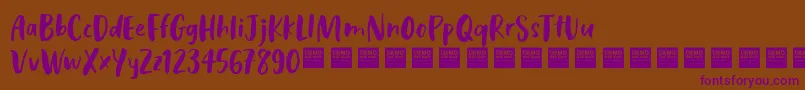 CosmicRaysDemo Font – Purple Fonts on Brown Background