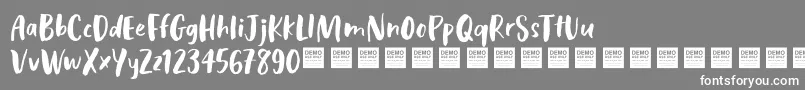 CosmicRaysDemo Font – White Fonts on Gray Background