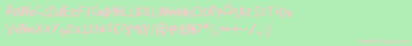 Handwriting ffy Font – Pink Fonts on Green Background