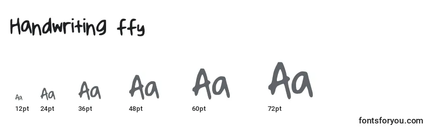 Handwriting ffy Font Sizes