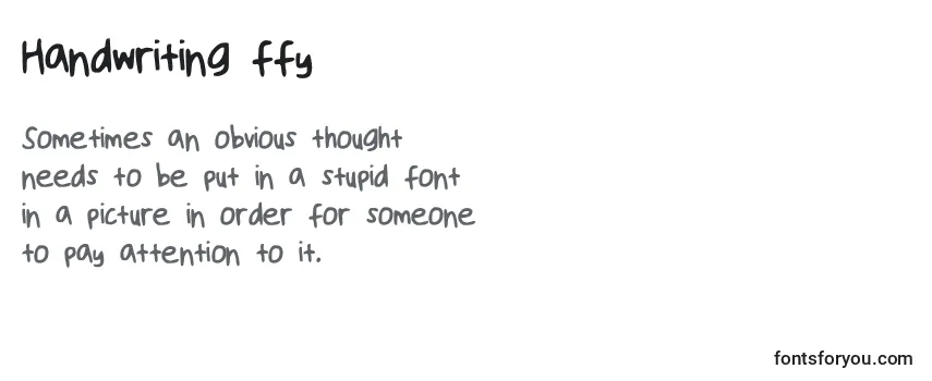 Handwriting ffy Font