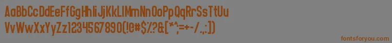 CasualSoftcore Font – Brown Fonts on Gray Background