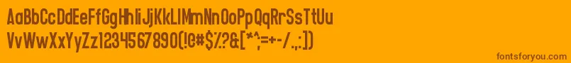 fuente CasualSoftcore – Fuentes Marrones Sobre Fondo Naranja