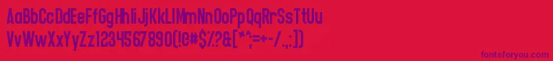 CasualSoftcore-Schriftart – Violette Schriften auf rotem Hintergrund