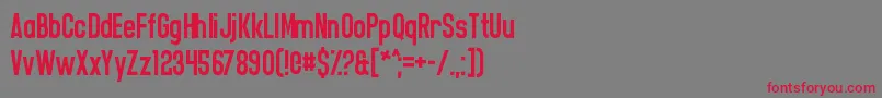 CasualSoftcore Font – Red Fonts on Gray Background